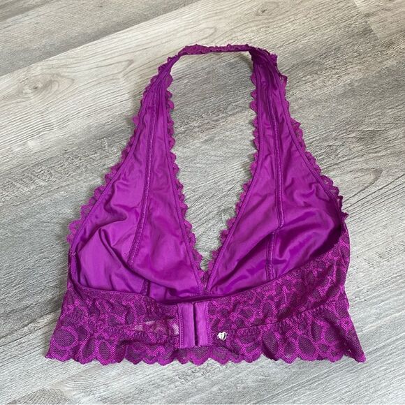 PINK Victoria’s Secret Lace Bralette Purple Small Adjustable Vacation Boho - Picture 5 of 9